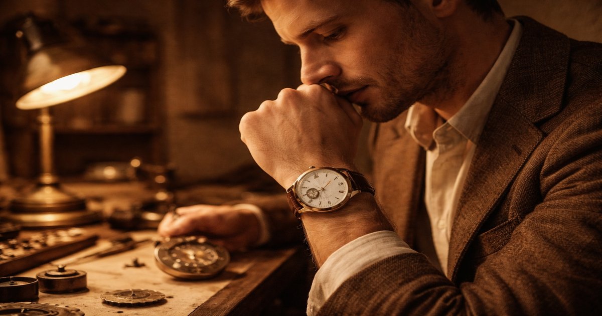 orient classic watch in use